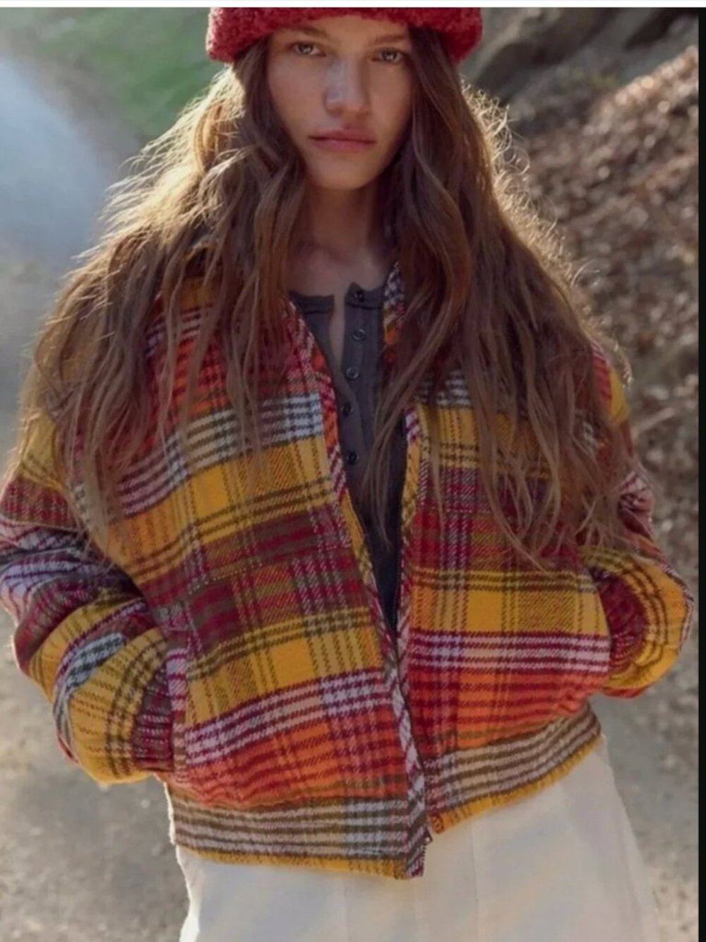 We The Free Women Multicolor Birdie Flannel Track Jacket Size M NWOT